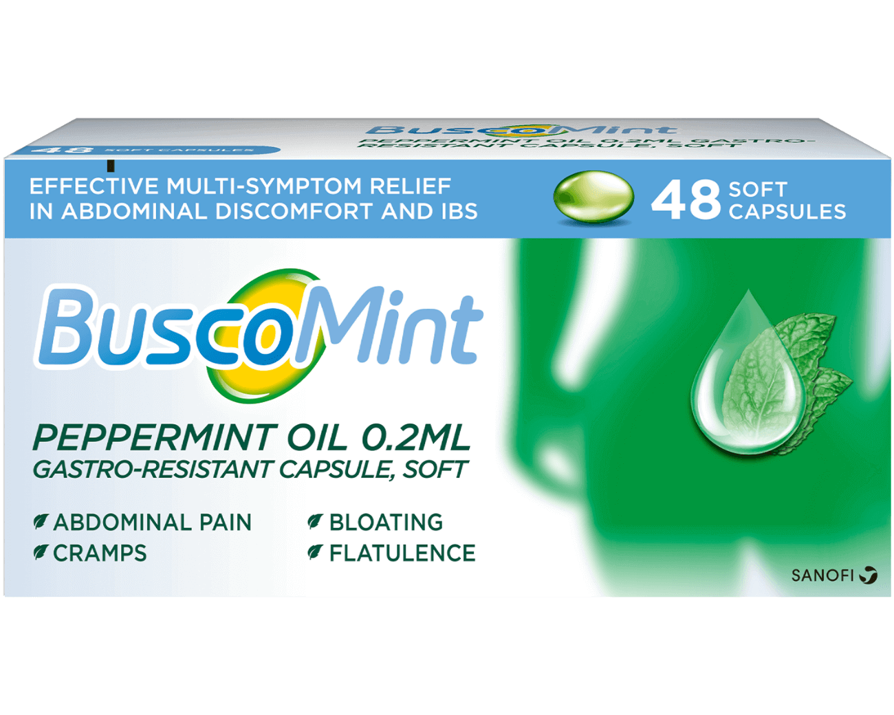 Buscomint 3 in 1 Relief Stomach Pain Cramps Bloating